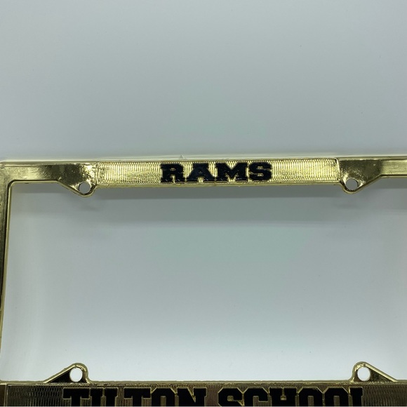 The Tilton School License Plate Frame New Hampshire Metal Gold Tone New Prep - Picture 9 of 12